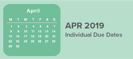 April 2019 Individual Due Dates