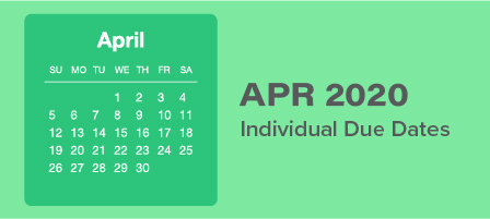 April 2020 Individual Due Dates