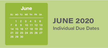 June 2020 Individual Due Dates