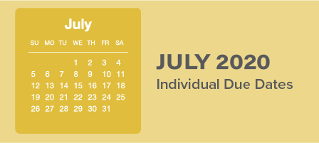 July 2020 Individual Due Dates