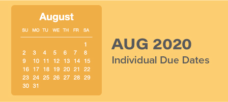 August 2020 Individual Due Dates