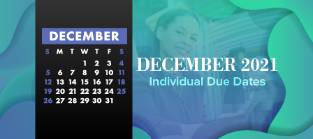 December 2021 Individual Tax Due Dates