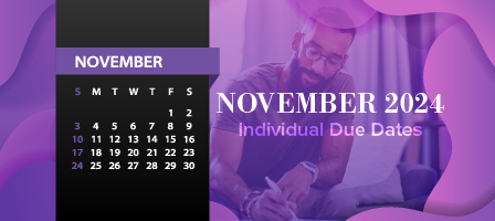 The November 2024 Individual Due Dates